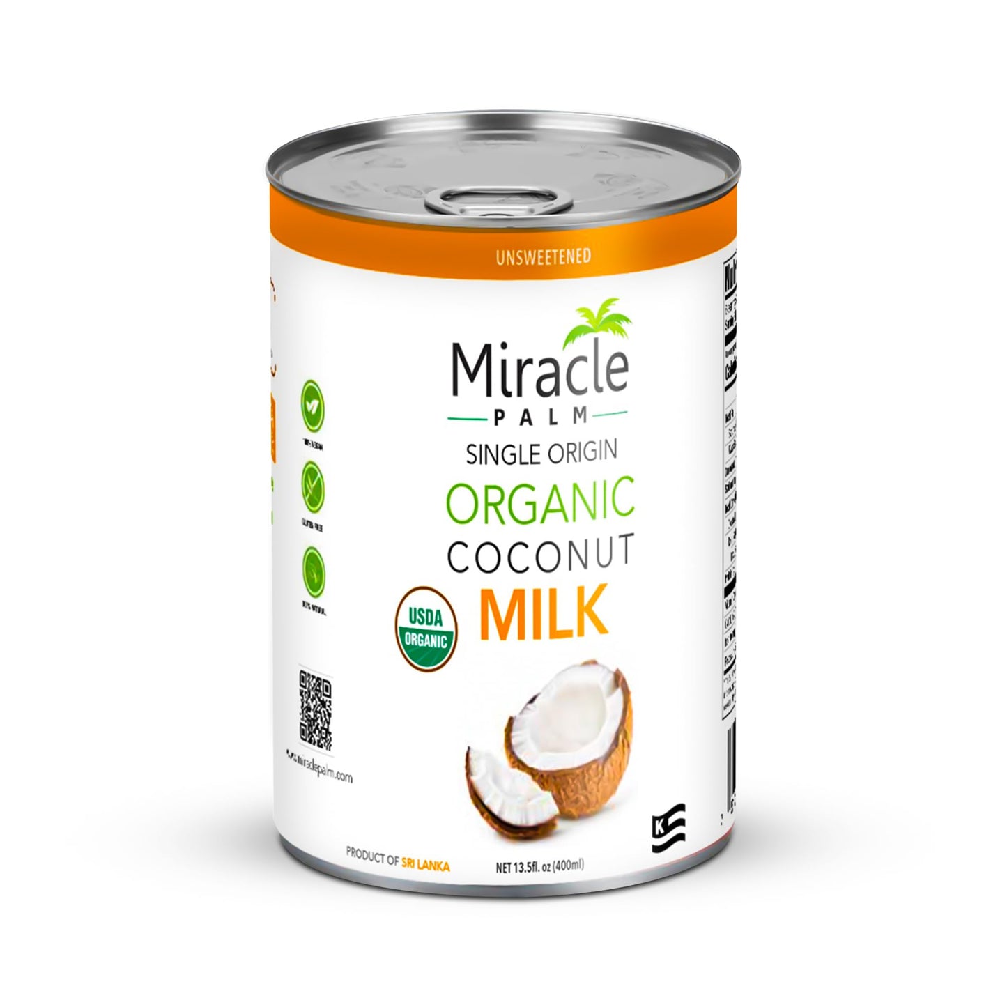 Effectivepalm Coconut Milk Unsweetened - Coconut Milk Canned Additive Free Organic 13.5 Fl Oz (Pack Of 12)