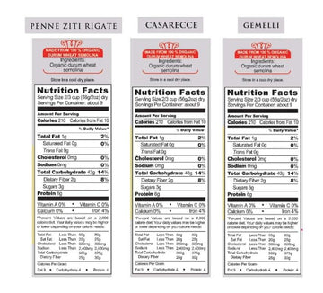 Garofalo Organic Pasta, Variety Pack, Gemelli/Twins, Casarecce/Homemade, Penne Ziti Rigate 17.6 Oz, 3-Count