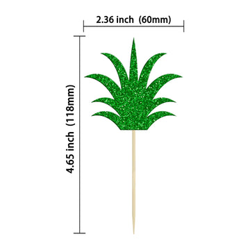 Gyufise 36Pcs Pineapple Cupcake Toppers Donut Cake Toppers Pineapple Cute Cupcake Picks For Summer Luau Tropical Hawaiian Party Cake Decorations