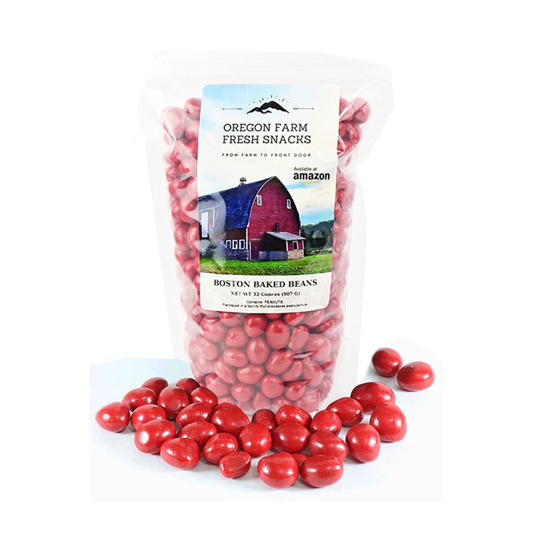 Oregon Farm Fresh Snacks Boston Baked Beans Candy Coated Peanuts Perfect for Snacks, Lunches, Movie, Game Nights, Candy Bowls, B