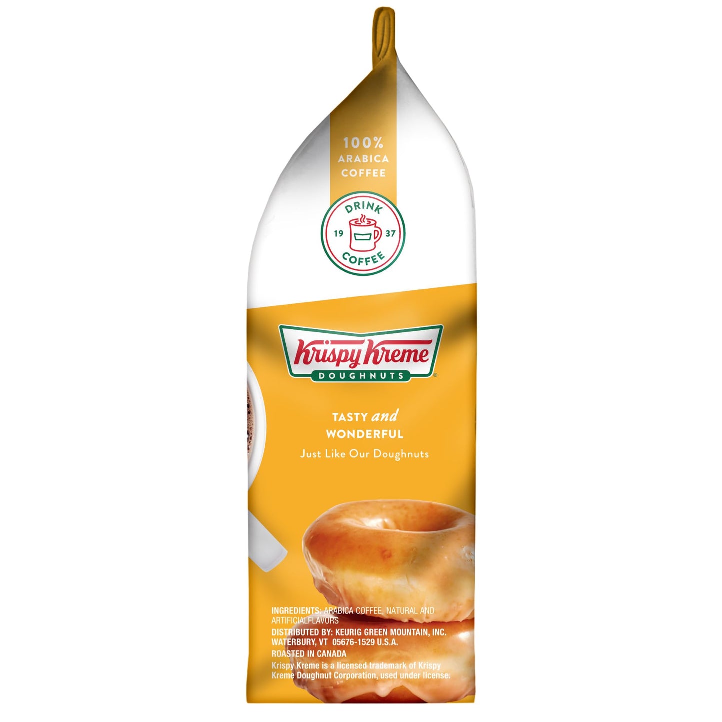 Krispy Kreme Doughnuts Original Glazed Donut Ground Coffee, Bagged 12Oz