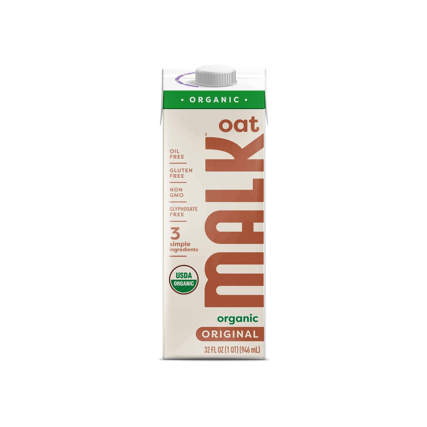 Malk Oat Milk Unsweetened - Shelf Stable Organic Oat Milk Non Gmo Dairy Free Vegan Plant Based No Gums Or Fillers - Malk Oatmilk For Smoothies Cereal Creamy Lattes Coffee