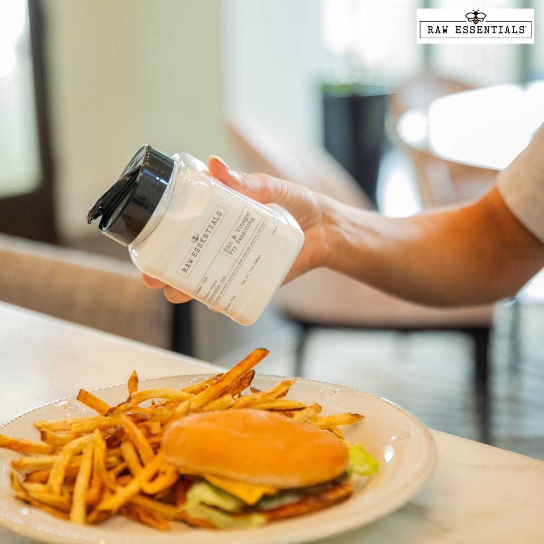 Raw Essentials Salt And Vinegar Fry Seasoning, Gourmet Fries Seasoning - Great On Fries, Fried Fish, Popcorn, And Chips - Tangy