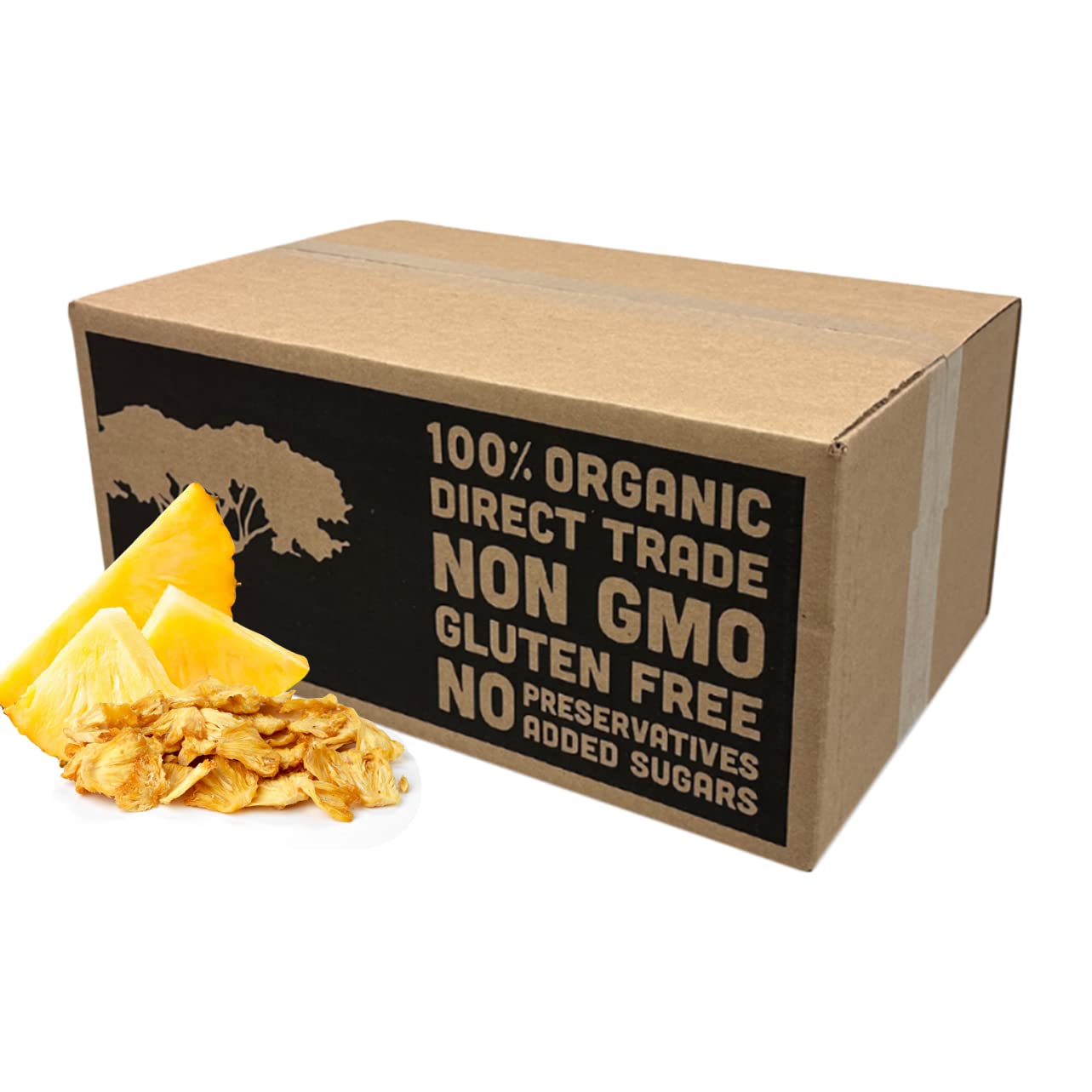 Mavuno Harvest Pineapple Dried Fruit Snacks | Organic Dried Pineapple Chunks | Gluten Free Healthy Snacks for Kids and Adults |