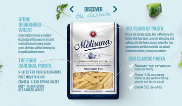 La Molisana Authentic Italian Pasta | 100% Imported | Farfalle | Durum Wheat Semolina | 12 Pack (1Lb)