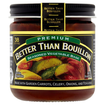 Better Than Bouillon All Vegetarian Base Variety Pack, 1 Seasoned Vegetable Base, 1 Mushroom Base, 1 Roasted Garlic Base, 1 Ital