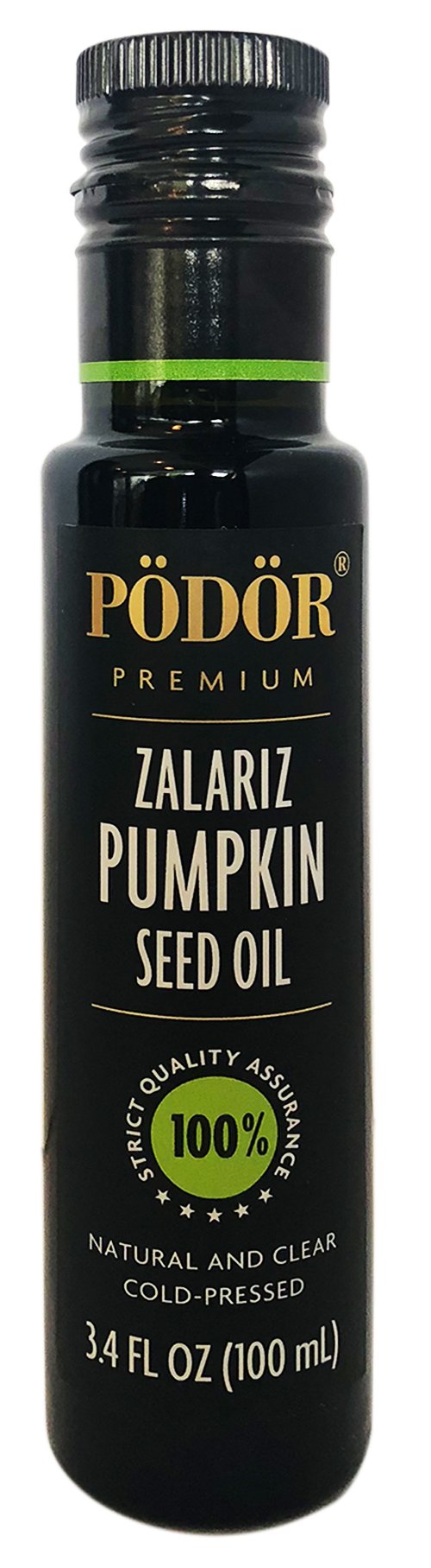 Pdr Top-Grade Zalariz Pumpkin Seed Oil - 3.4 Fl. Oz. - Cold-Pressed 100% Natural Unrefined And Unfiltered Vegan Gluten-Free Non-Gmo In Glass Bottle