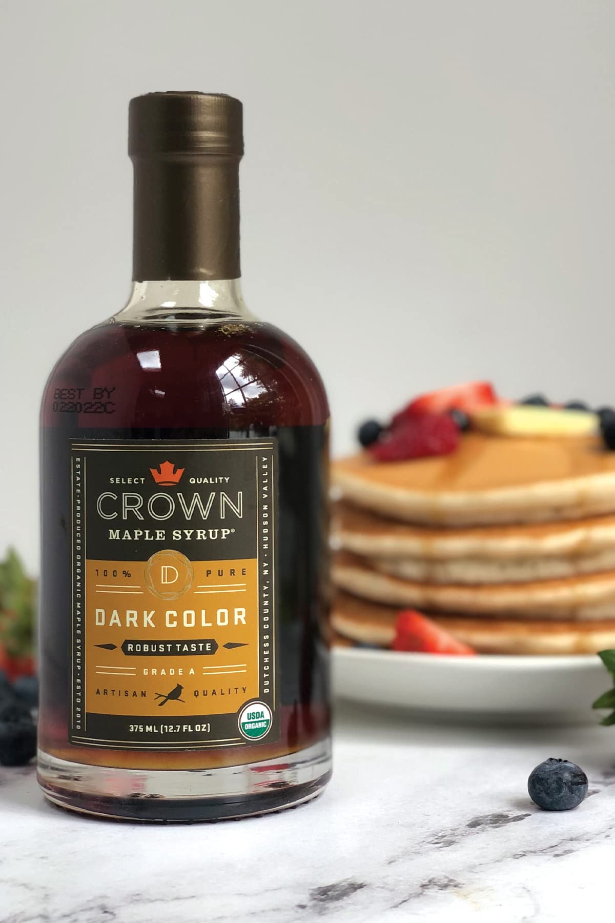 Crown Maple Organic Grade A Maple Syrup, Dark, 128 Fl. Oz (Pack Of 1)