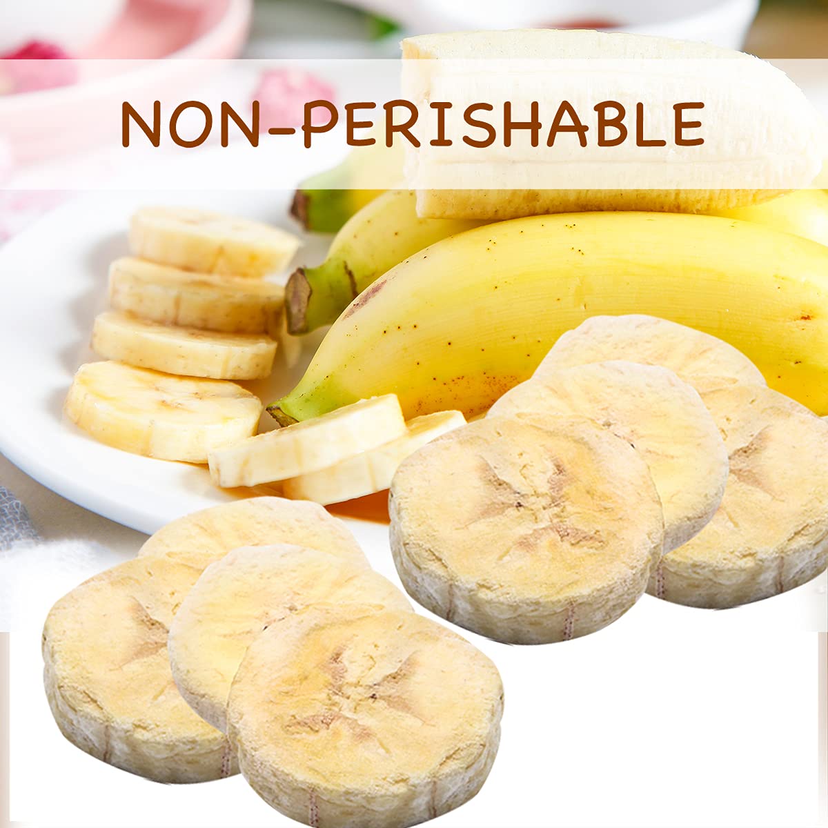 ONETANG Freeze-Dried Fruit Banana Chips, 10 Pack Single-Serve Pack, Non GMO, Kosher, No Add Sugar, Gluten free, Vegan, Healthy S