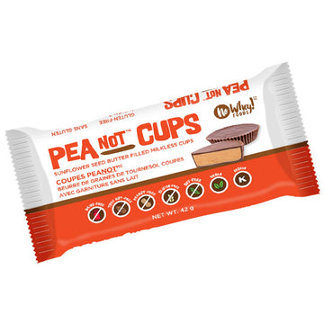 Vegan, Gluten Free, Nut Free |Large Chocolate PeaNot Butter Cups (4 Pack) | Dairy Free, Soy Free, Sesame Free | Allergy Friendly