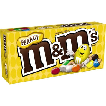 M&M S Peanut Milk Chocolate Candy Movie Theater Box Bulk Pack, 3.1 oz Box (Pack of 12)