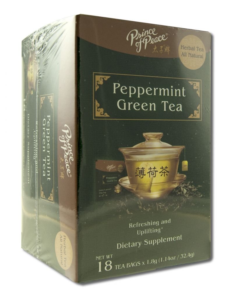 Prince Of Peace Peppermint Green Tea Bags, 18 Count Box