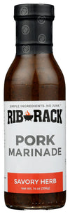 Rib Rack Pork Marinade Sauce, No Junk, All Natural, 14 Ounces (Pack Of 6)
