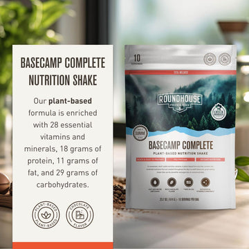 Basecamp Complete Nutrition Shake: Disaster Prepper Plant Based Formula for Emergencies, 18g of Protein & 28 Essential Vitamins