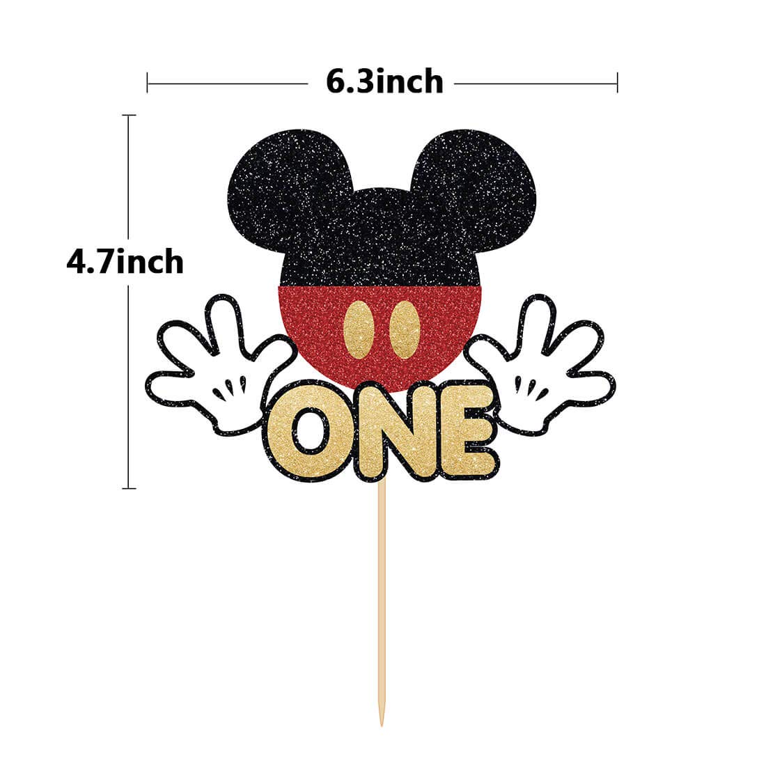 Mickey One Cake Topper Mouse 1St Birthday Cake Topper Boy First Birthday Party Supplies Decorations
