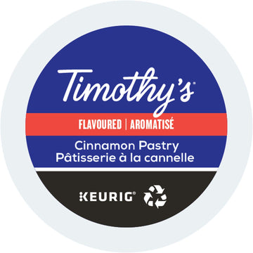 Timothy'S, Cinnamon Pastry, Single-Serve Keurig K-Cup Pods, Medium Roast Coffee, 96 Count (4 Boxes Of 24 Pods)