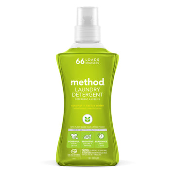 Method Liquid Laundry Detergent, Coconut + Cactus Water, 66 Loads Per Bottle, Biodegradable Formula, Plant-Based Stain Remover, 53.5 Fl Oz (Pack Of 1)