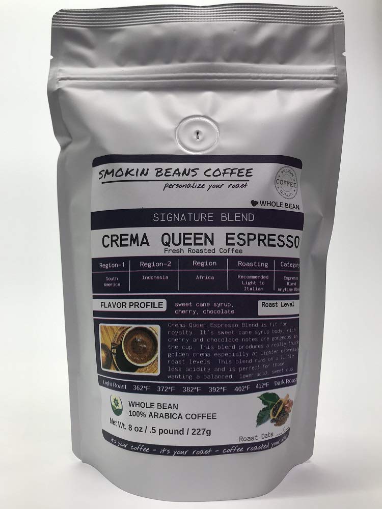 Smokin Beans 7 Bean Espresso Box, 7-Bags, 8-Ounce Each, Signature Blends, Various Roasts, Premium Whole Bean Coffee