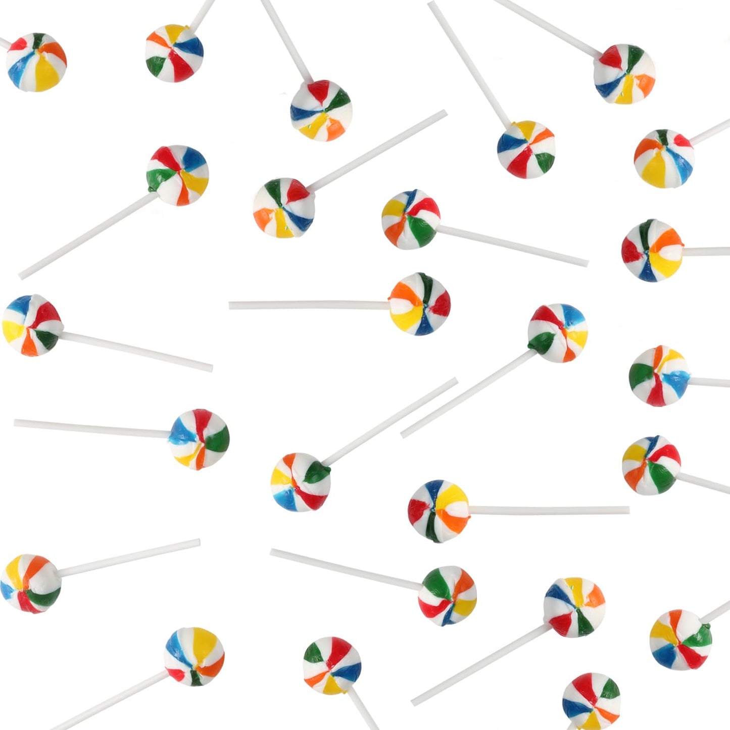 Rainbow Lollipops - 3 Pounds - Beach Ball Rainbow Pops - Fruit Punch Flavored - Birthday Parties, Carnivals & Events - Colorful