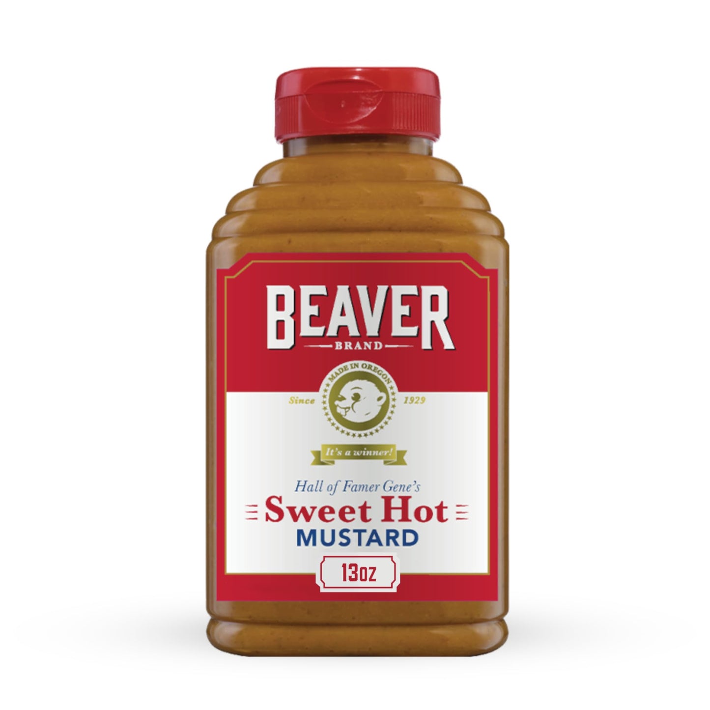 Beaver Sweet Hot Mustard 13 Ounce Squeeze Bottle