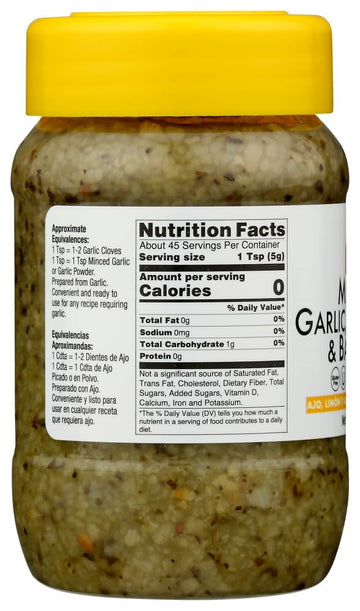 Badia Khlv00397487 8 Oz Garlic Minced Lemon Basil Spice