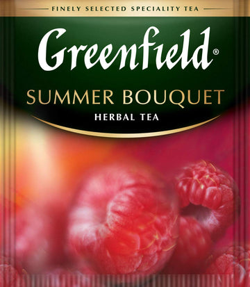Greenfield Summer Bouquet Herbal Tea Collection Finely Selected Speciality Tea 100 Double Chamber Teabags With Tags In Foil Sach