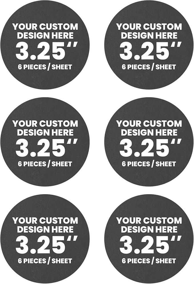 EPOC-PRINT Custom Edible Image Toppers - Upload Photos for Cupcakes - 3.25 Rectangular - Multi Color - 6 Pieces/Sheet