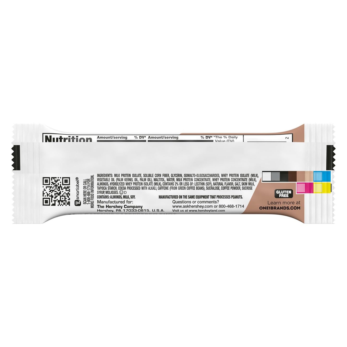One Coffee Shop Caffeinated Protein Bars, Vanilla Latte, Gluten Free With 20G Protein And 65Mg Of Caffeine Energy, Pantry Staples, 2.12 Oz (12 Count), Packaging May Vary