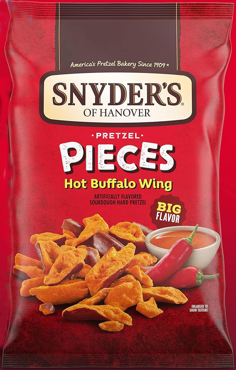 Snyders of Hanover Pretzel Pieces Family Favorite Bundle - 12-Pack (2.25 oz each) - 4 Honey Mustard & Onion, 4 Cheddar Cheese,