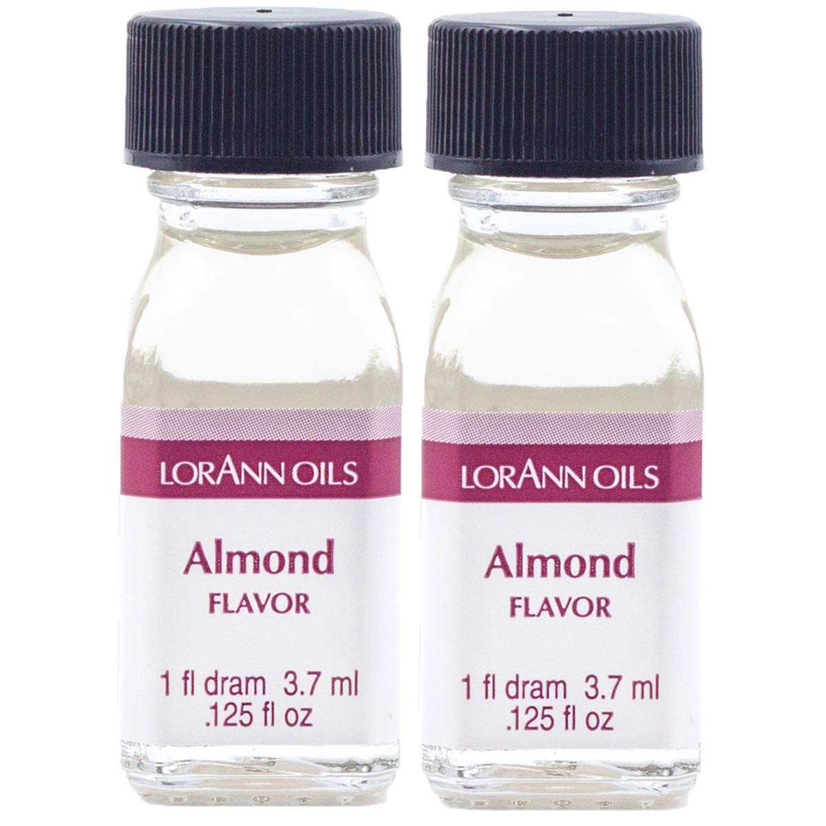 LorAnn Almond SS Flavor, 1 dram bottle (.0125 fl oz - 3.7ml - 1 teaspoon) - 2 pack