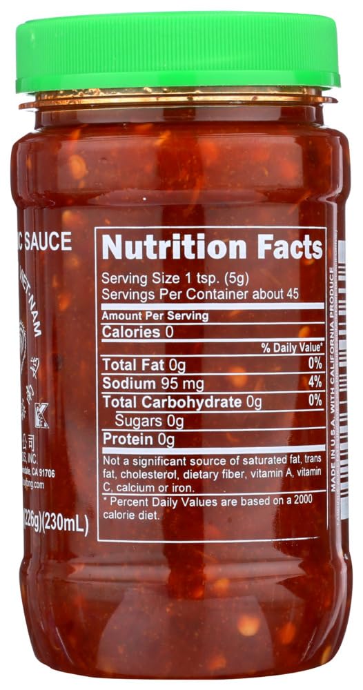 Huy Fong Foods Vietnamese Chili Garlic Sauce, 8 Oz. (Pack Of 2) - Set Of 2