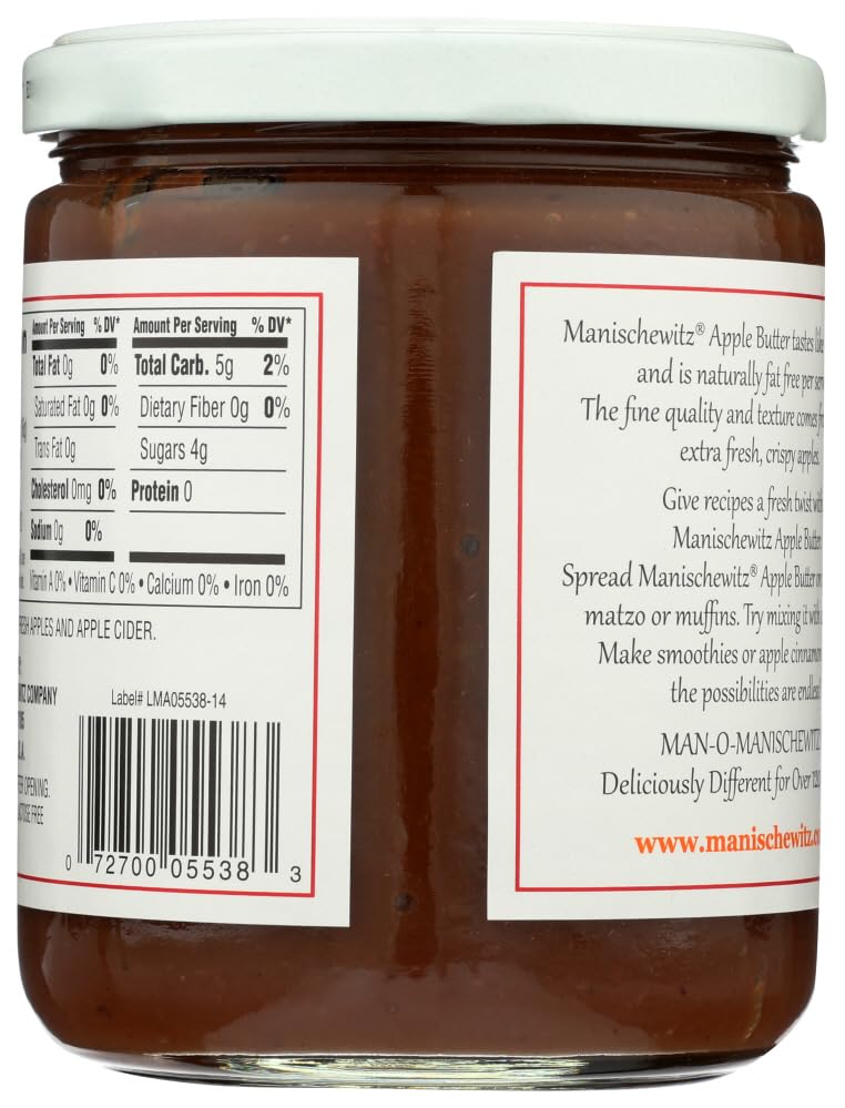 Manischewitz Apple Butter - Original, 17-Ounce Jars (Pack Of 6)