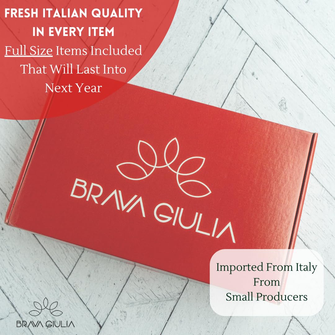 Brava Giulia Selections Gift Box | Premium Gourmet Italian Aged Via Farini Balsamic Vinegar Of Modena And Zahara Extra Virgin Ol