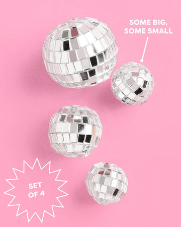 Xo, Fetti Disco Ball Cake Topper - 4 Pieces | Birthday Supplies, Bday Cake Decoration, Last Disco Bachelorette Party