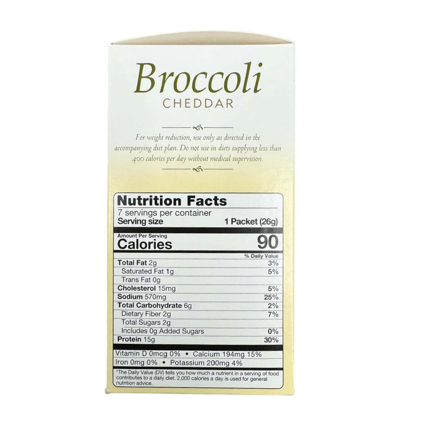 Nutriwise - Cream Of Broccoli Soup | 7/Box | Healthy Nutritious Diet Soup | High Protein, Low Cal, Low Fat, Low Sugar, Low Calor