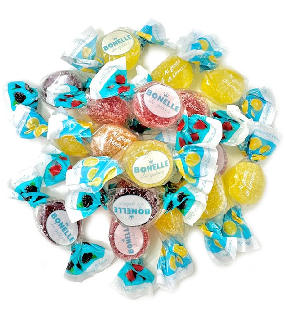 Sweetgourmet Sugar-Free Italian Assorted Fruit Jellies | Individually Wrapped | 2 Pounds