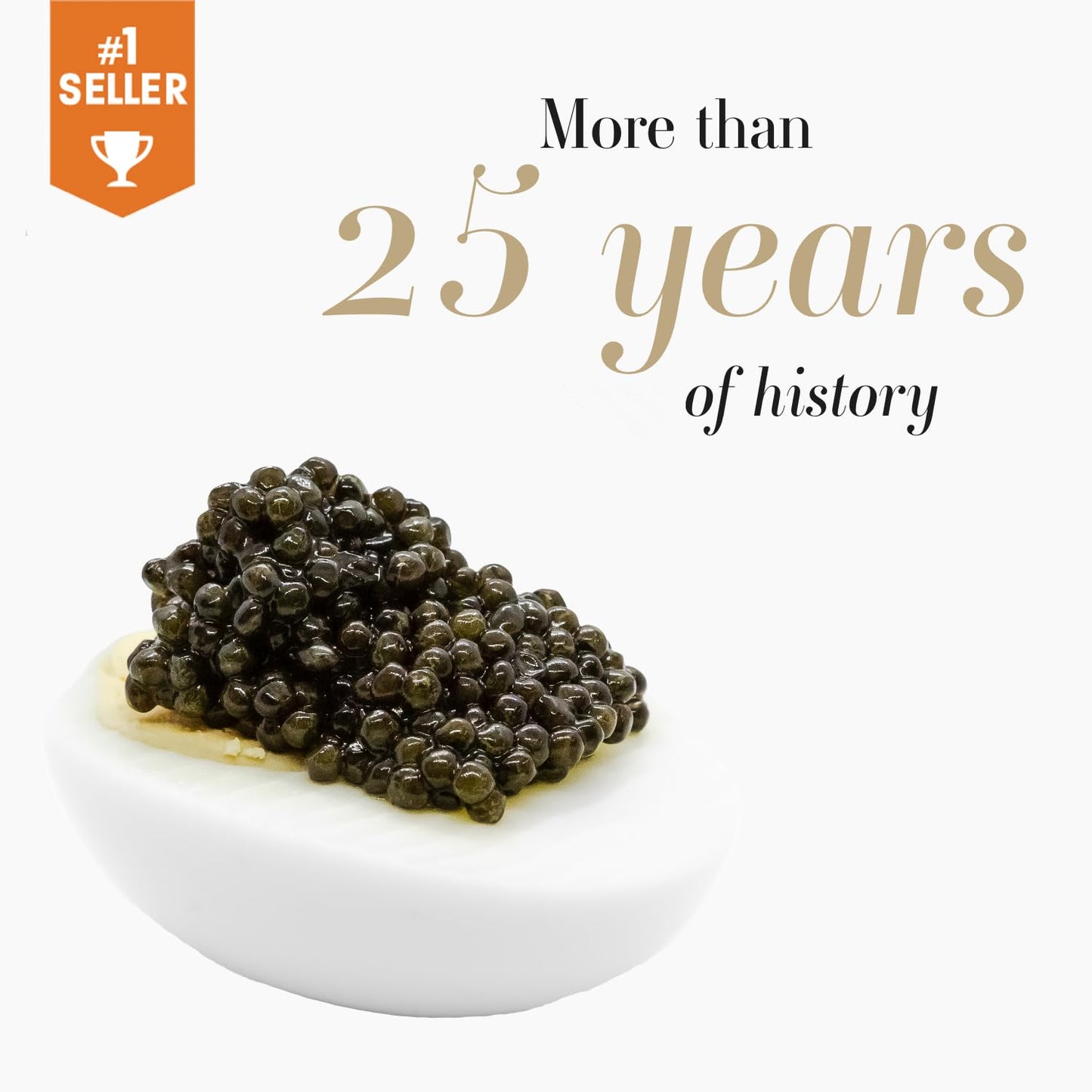 ???????????????????? Kaspian Collection - Premium Osetra Sturgeon Black Caviar - 1.8 Oz / 50 G In Metal Jar - Black Caviar With