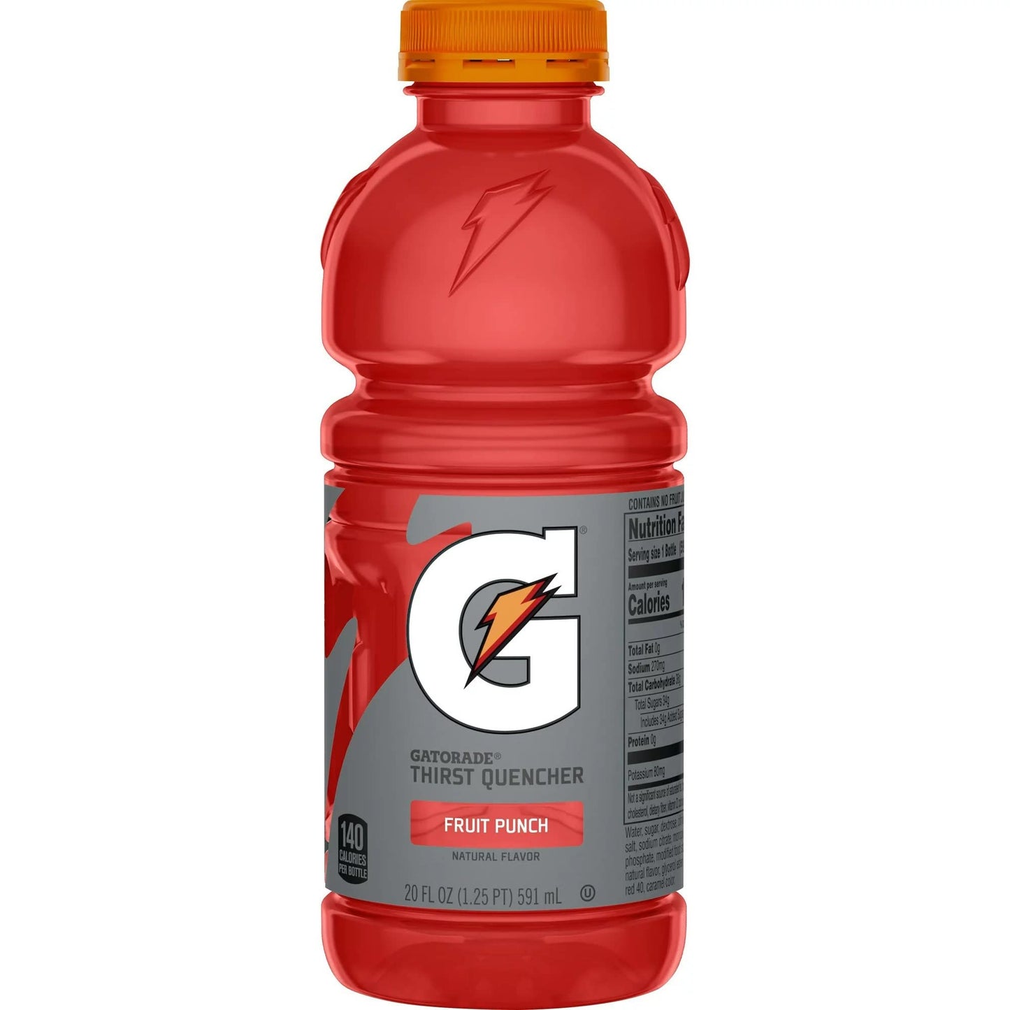 Gatorade Sports Drink, Fruit Punch, 20-Ounce Wide Mouthbottles (Pack Of 24)