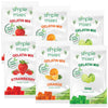 Simple Mixes Natural Gelatin Variety Pack, 2 Each: Strawberry, Orange & Lime, Healthy, Dye-Free, No Gluten or Fat, Kosher, 6 Pac