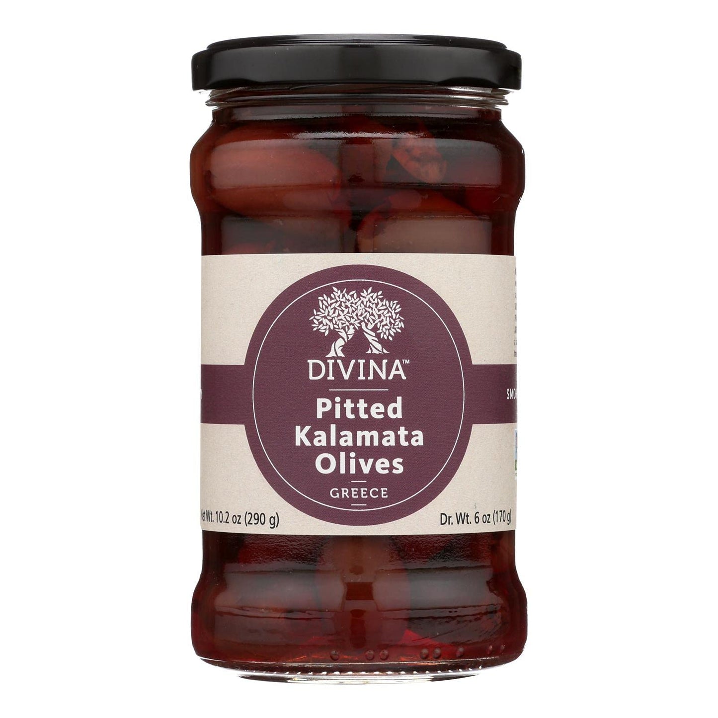 Divina Organic Pitted Kalamata, 6 Ounce - 6 per case.6