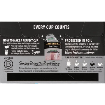 Bigelowtea Earl Grey Tea (Decaffeinated), 20 Count(Pack Of 1)
