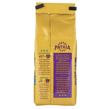 Patria Nicaragua Dark Roast Ground Coffee, 12Oz Bag (Pack Of 1)