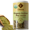 Filippone, Organic Sicilian Bay Leaves, Flakes, Crushed, Hearb Seasoning, Shaker, 20 G (0.70 Oz), Fresh Grown In The Mountains O