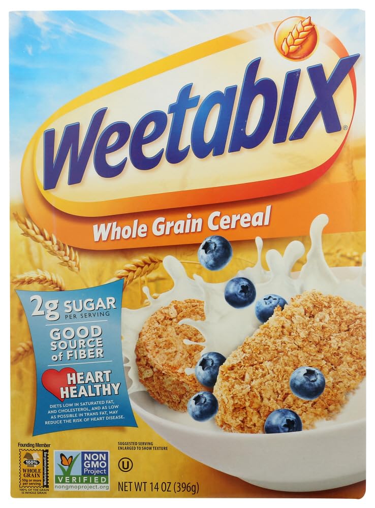 Weetabix Whole Grain Biscuits Cereal, 14-Ounce Boxes (Pack of 12)