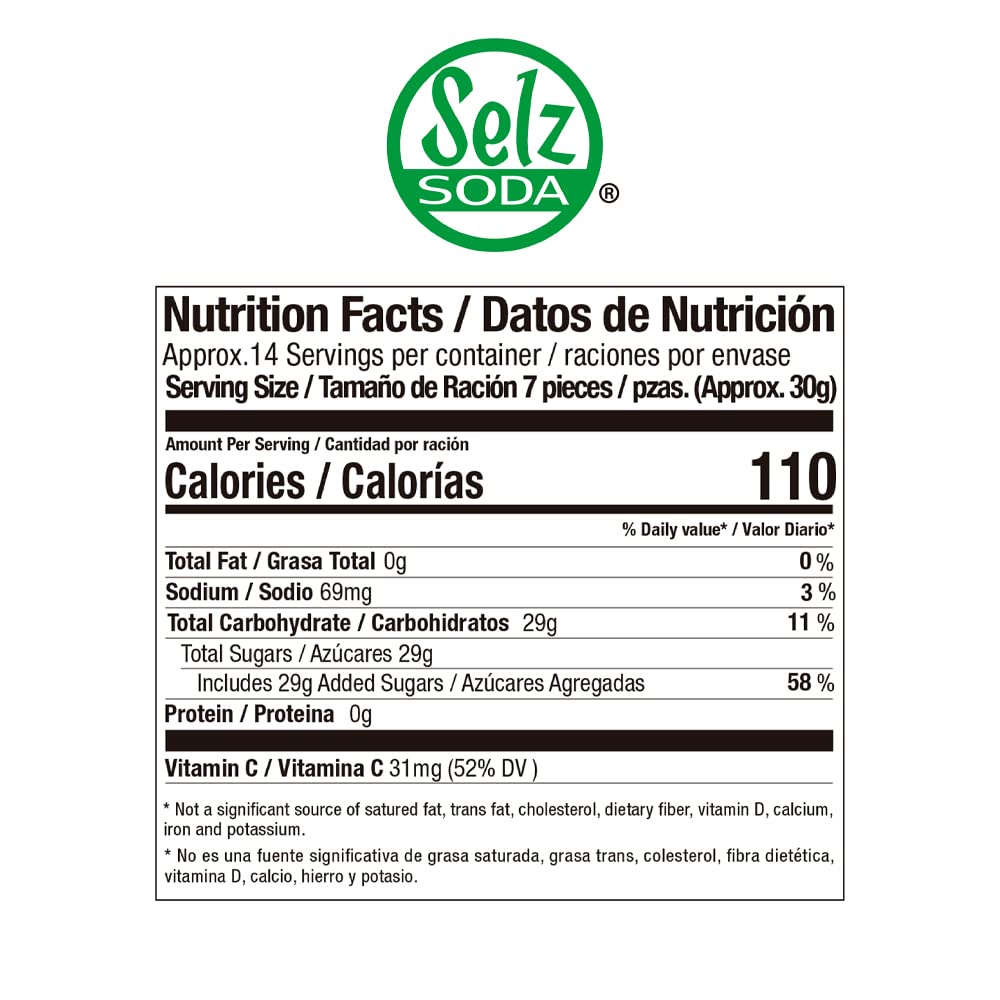 Selz Soda Lemon Powder Filled Hard Candy 14.82 Oz By Selz Soda