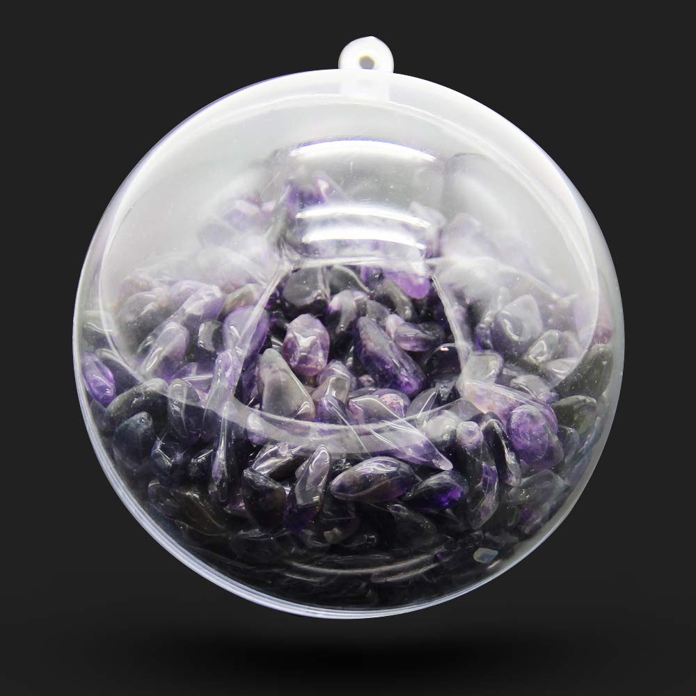 Orientrea 1.1Lb Natural Crushed Amethyst Crystal Tumbled Chips-Healing Crystals Chips Bulk, Crushed Crystal Gemstones For Crafts