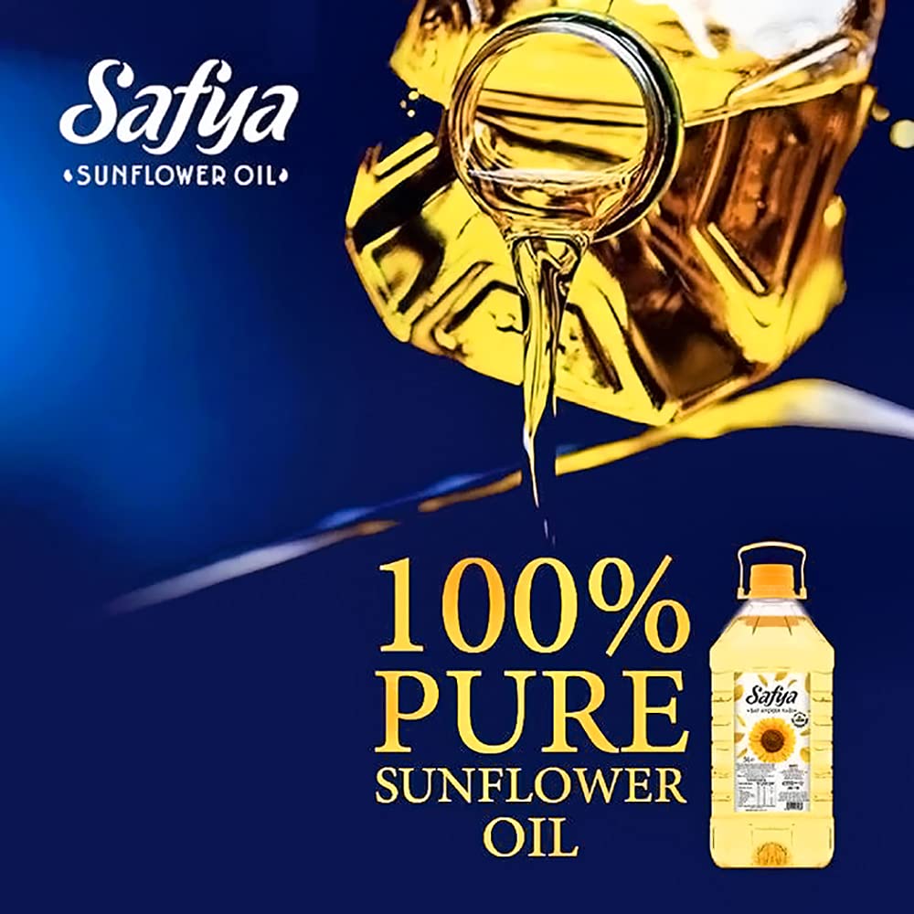 Safya Sunflower Oil - 100% Pure, 67.6 Fl Oz (2 L), Pack of 1