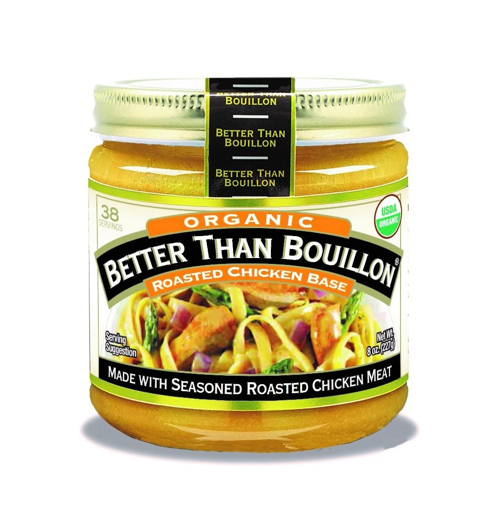 Better Than Bouillon Organic Roasted Chicken Base, 8-Ounce Jar (Pack of 6), USDA Organic, 38 Servings per Jar
