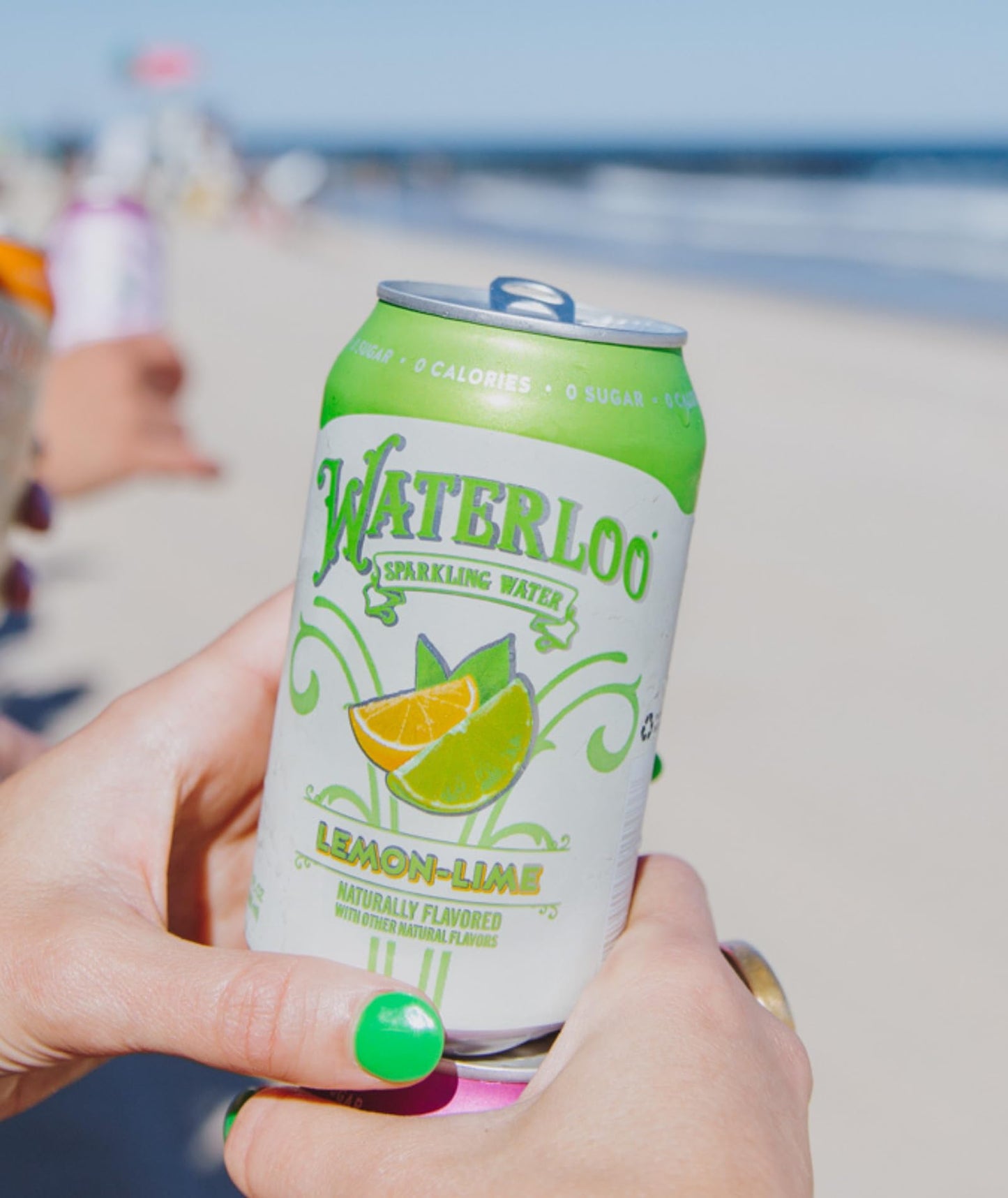 Waterloo Sparkling Water Lime Flavor Zero Calorie No Sugar 12Oz Cans (Pack Of 12), Fruit Flavored Sparkling Water, Naturally Fla