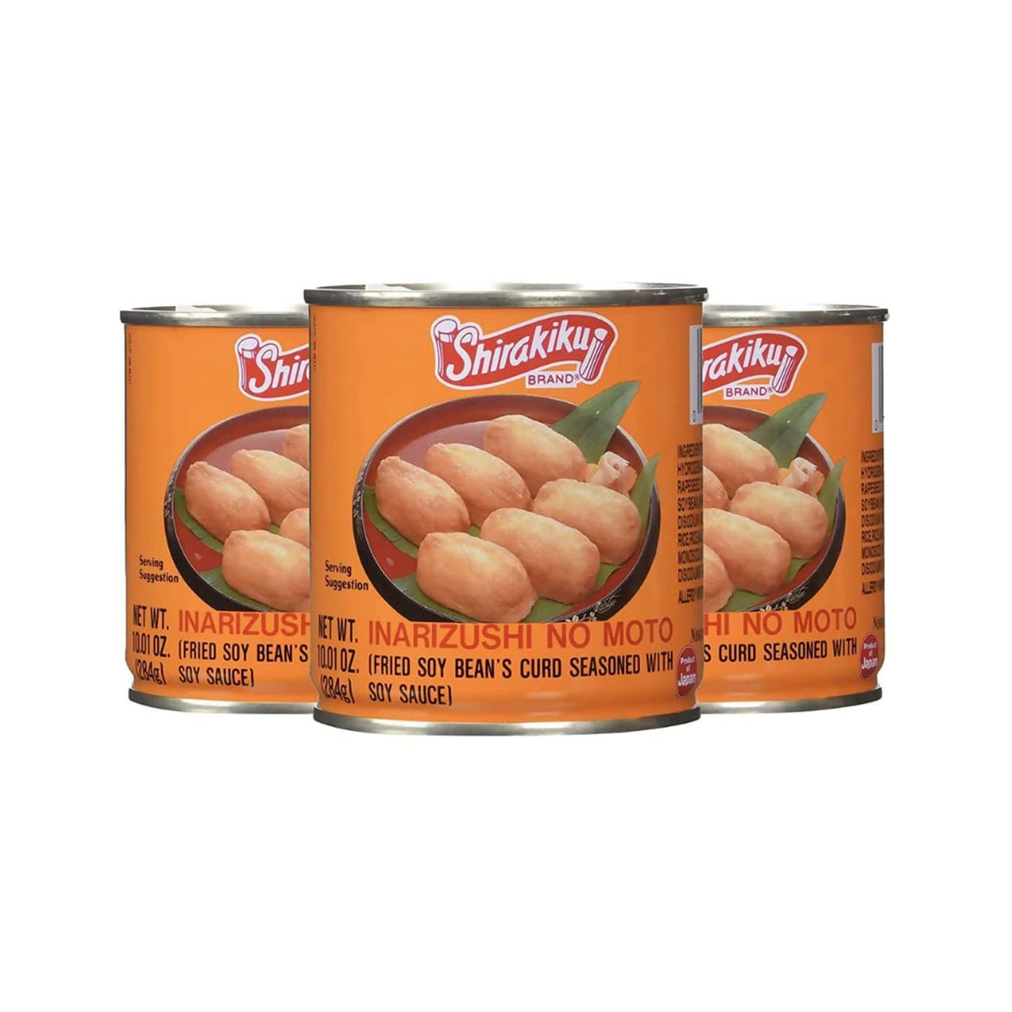 Shirakiku Inarizushi No Moto - Japanese Seasoned Fried Soy Bean Curd | Fried Bean Curd, Hydrogenated Vegetable Oil, Wheat, and S